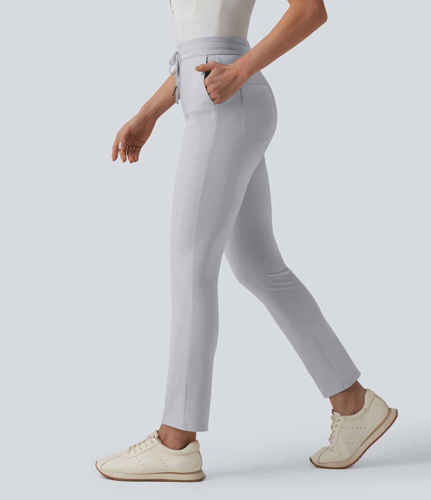 Golfhose mit hohem Bund, Seitentaschen, Kordelzug und Golf-Tee-Tasche - schnelltrocknend, UPF40+