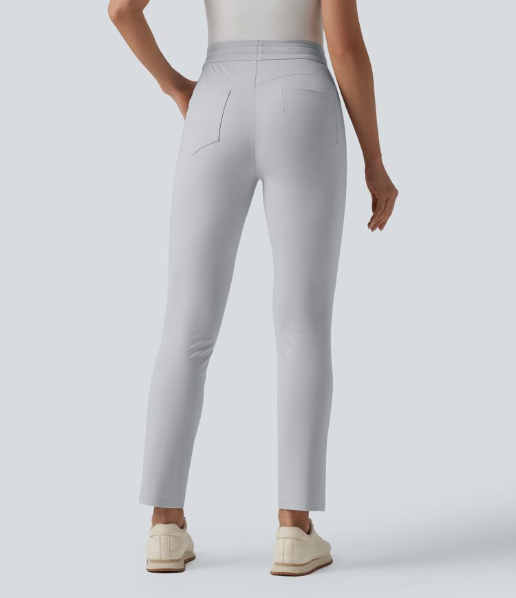 Golfhose mit hohem Bund, Seitentaschen, Kordelzug und Golf-Tee-Tasche - schnelltrocknend, UPF40+