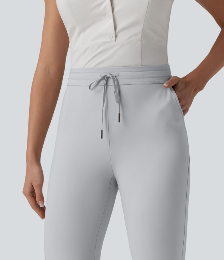 Golfhose mit hohem Bund, Seitentaschen, Kordelzug und Golf-Tee-Tasche - schnelltrocknend, UPF40+