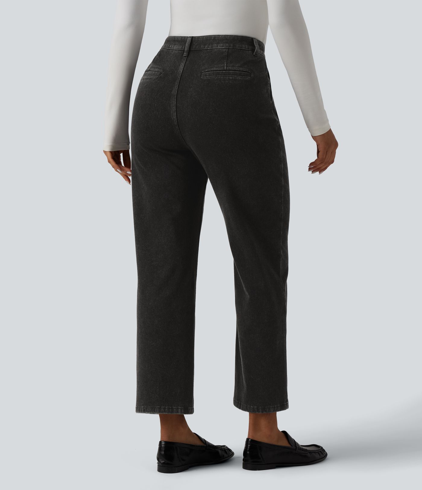 Halara Flex™ Jean droit casual 7/8 taille haute avec poches