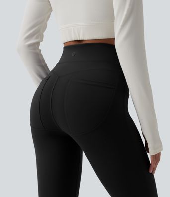 Halara UltraSculpt™ High Waisted Tummy Control Bootcut Workout Leggings with Pockets