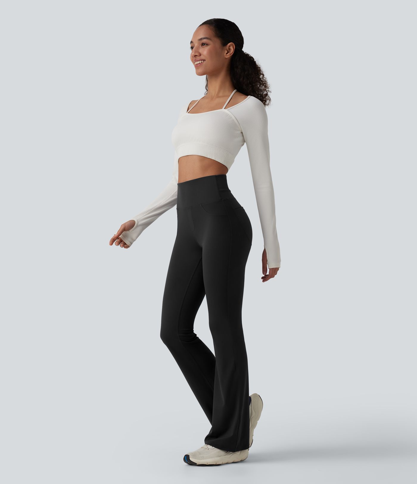 Halara UltraSculpt™ High Waisted Tummy Control Bootcut Workout Leggings with Pockets