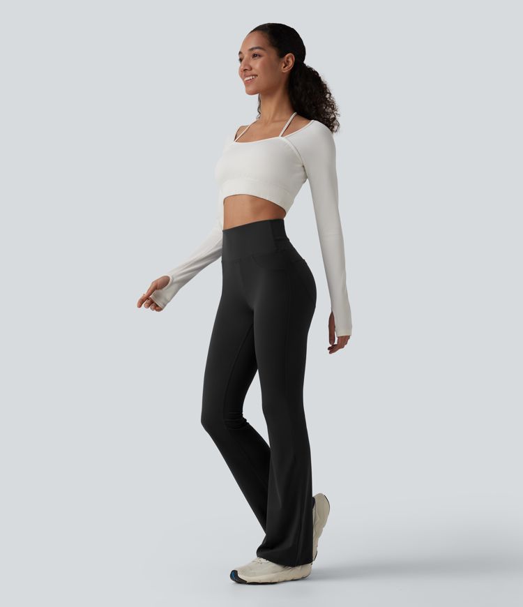 Halara UltraSculpt™ High Waisted Tummy Control Bootcut Workout Leggings with Pockets