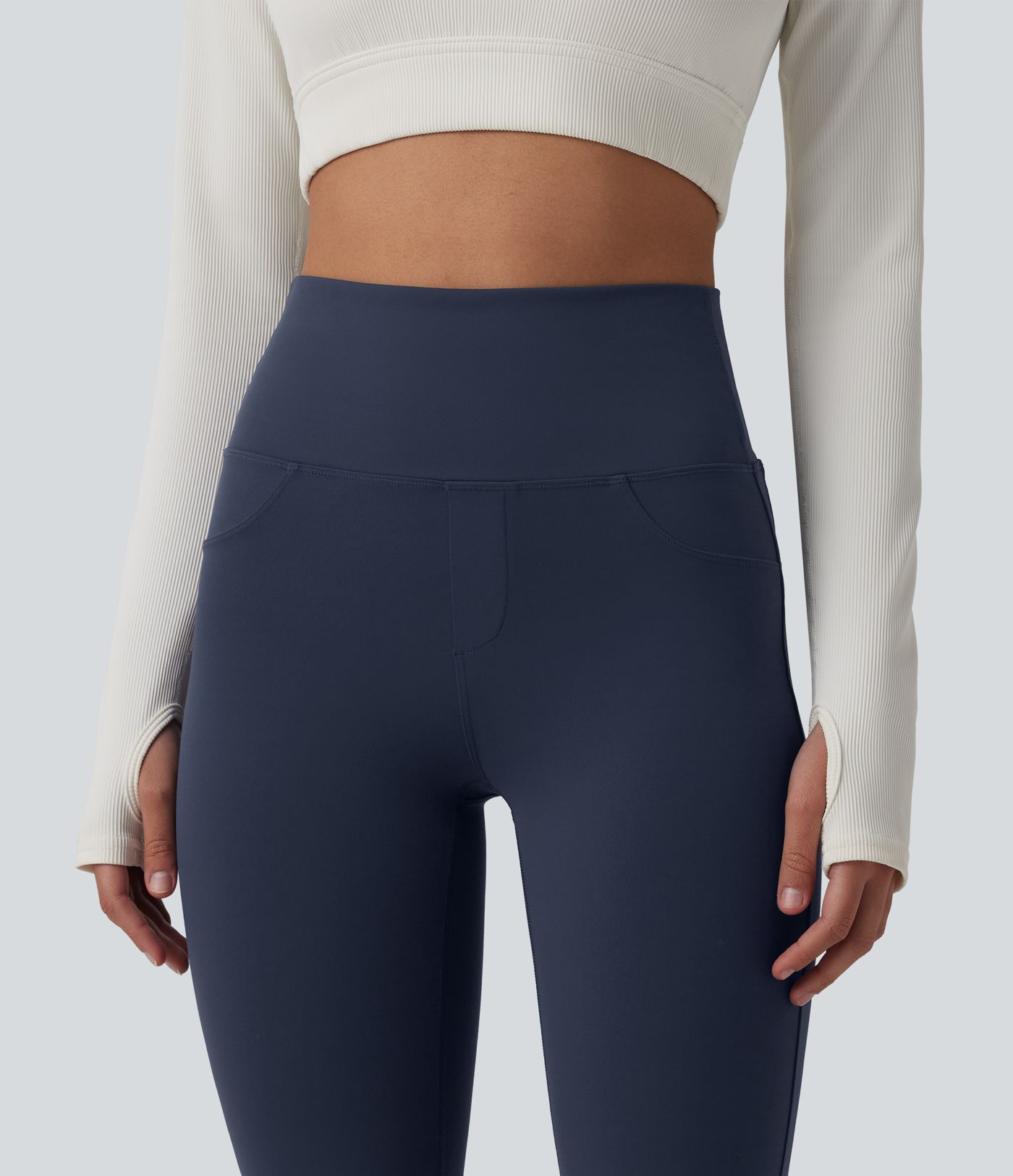 Halara UltraSculpt™ High Waisted Tummy Control Bootcut Workout Leggings with Pockets