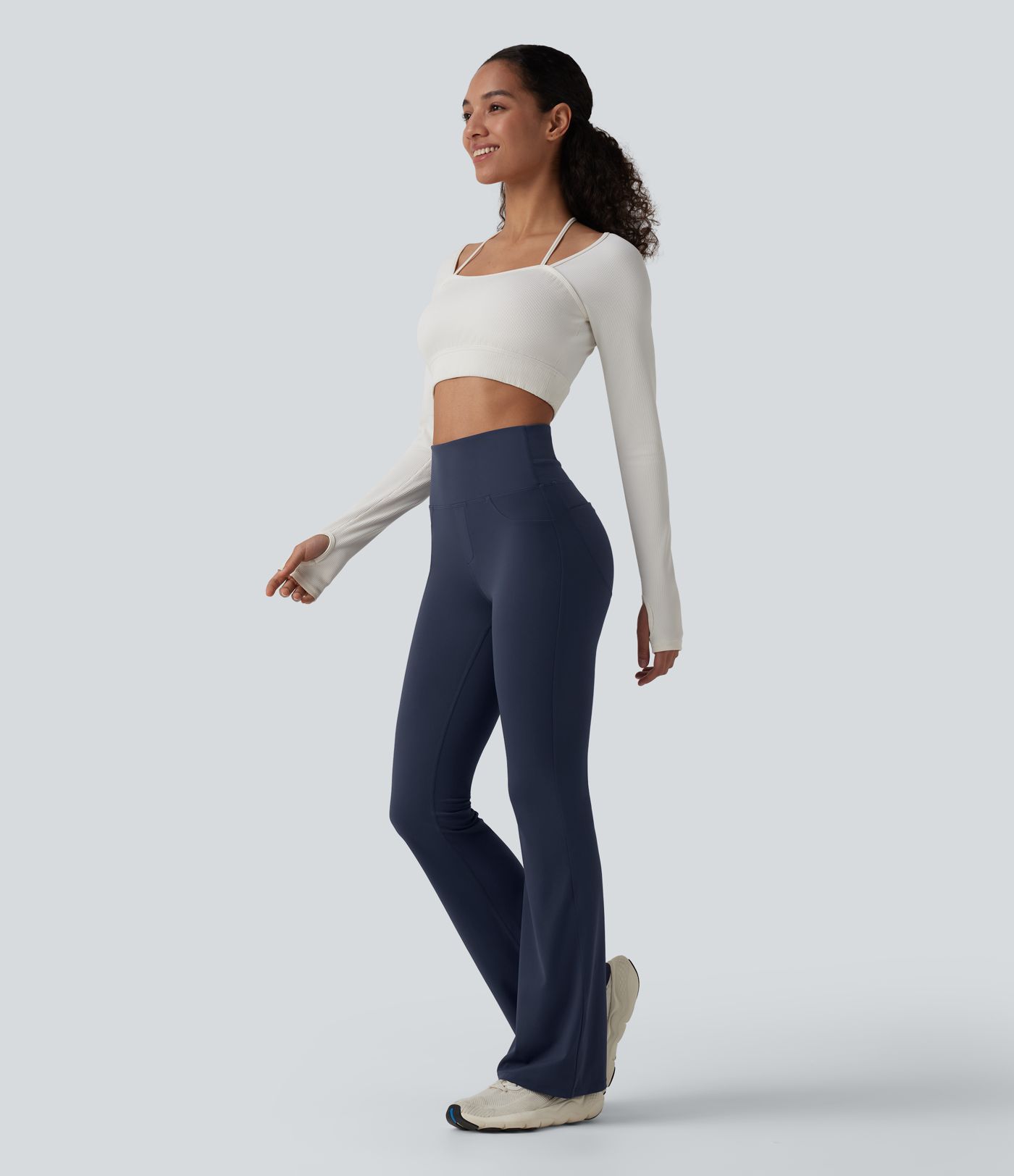 Halara UltraSculpt™ High Waisted Tummy Control Bootcut Workout Leggings with Pockets