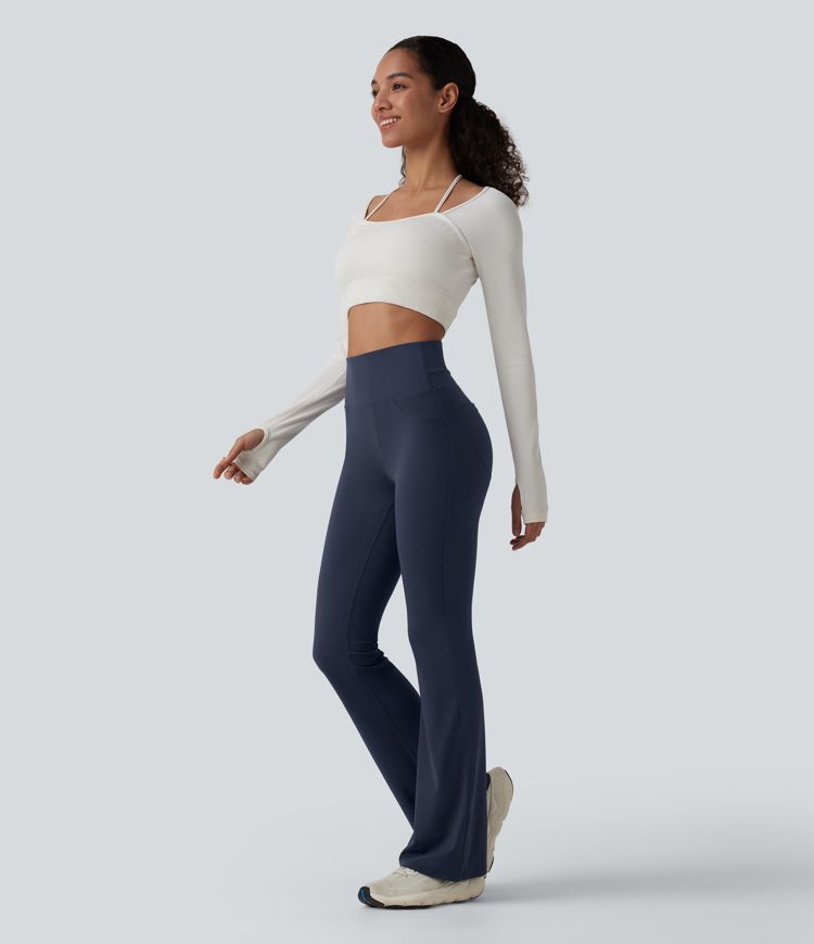 Halara UltraSculpt™ High Waisted Tummy Control Bootcut Workout Leggings with Pockets