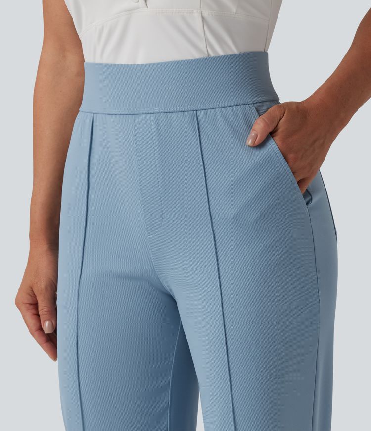  High Waisted Quick Dry Golf Pants with Pockets-Golf Tee-UPF40+