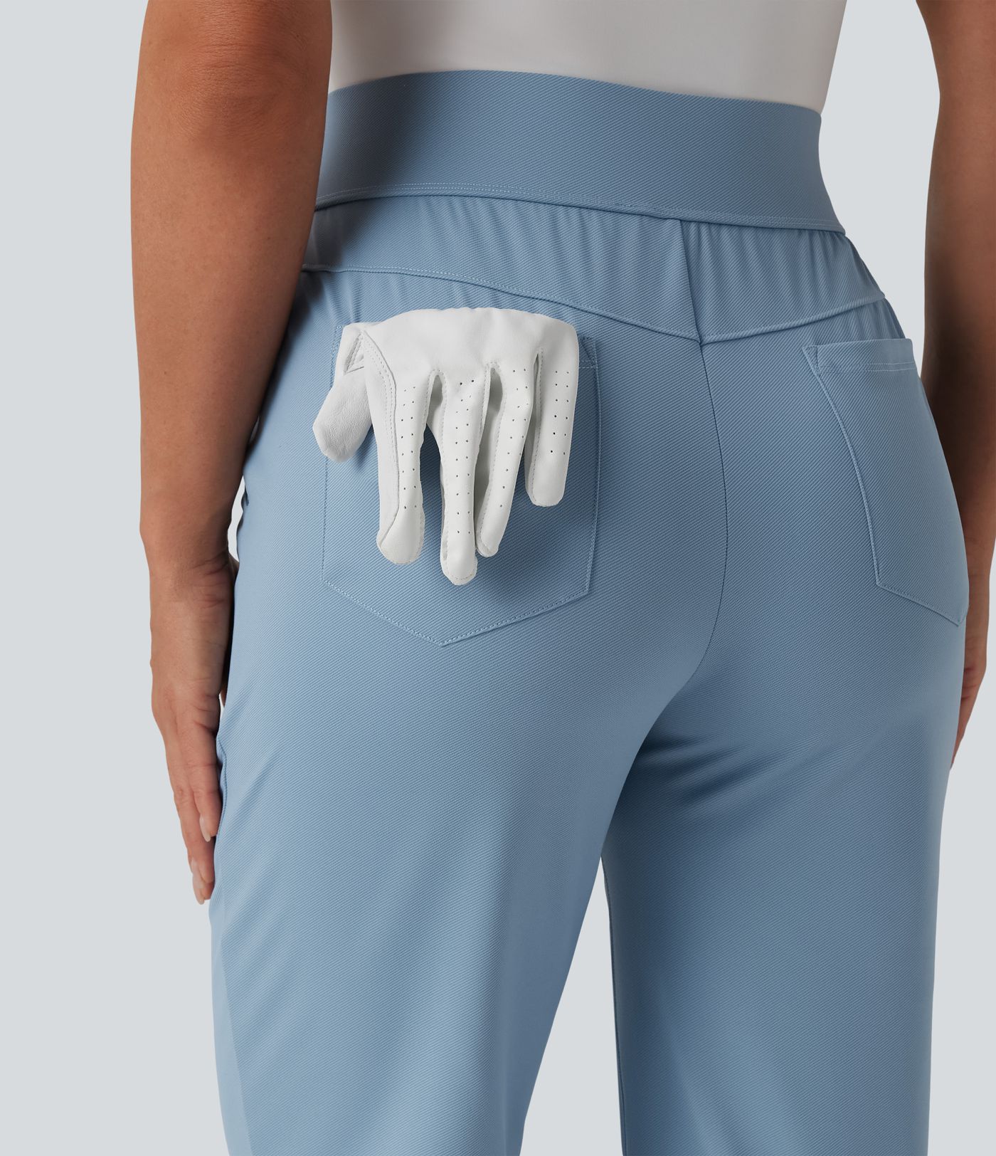  High Waisted Quick Dry Golf Pants with Pockets-Golf Tee-UPF40+