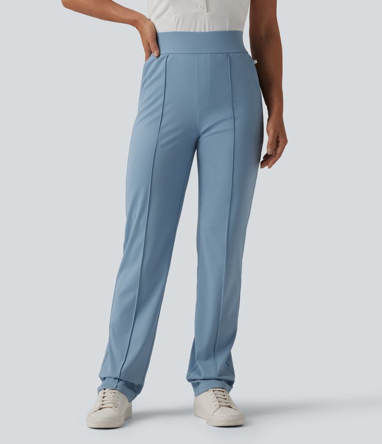  High Waisted Quick Dry Golf Pants with Pockets-Golf Tee-UPF40+