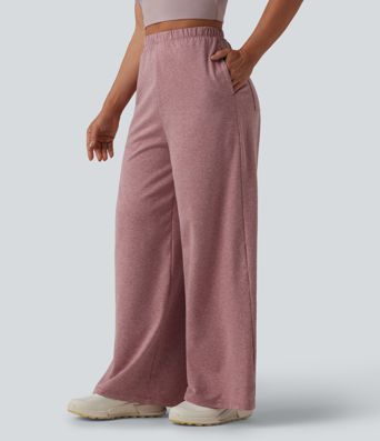 High Waisted Wide Leg Yoga Pants with Pockets