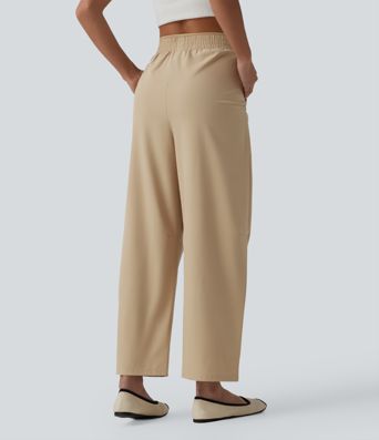 Breezeful™ Mid Rise Barrel Leg Quick Dry Dance Trousers with Pockets