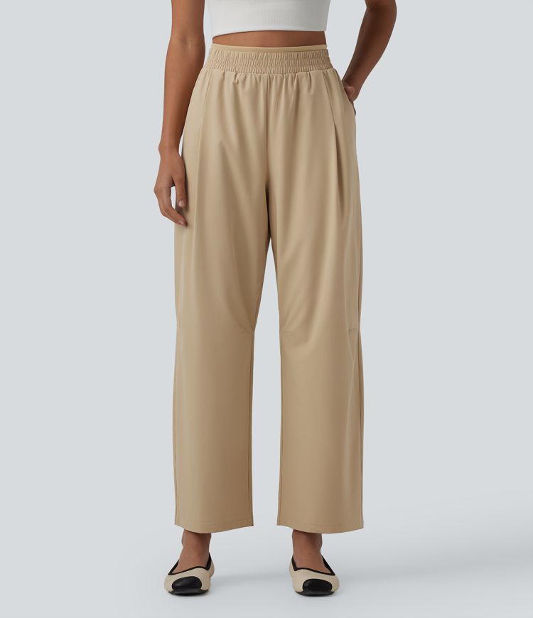 Breezeful™ Mid Rise Barrel Leg Quick Dry Dance Trousers with Pockets