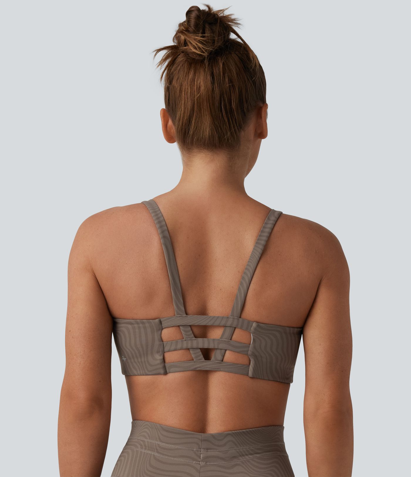 Halara UltraSculpt™ Zerba Print U Neck Cropped Yoga Sports Bra