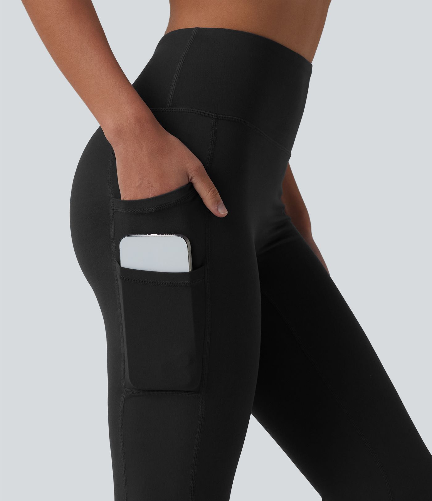 SoftlyZero™ leggings de yoga de cintura alta con corte bootcut y bolsillos - UPF50+