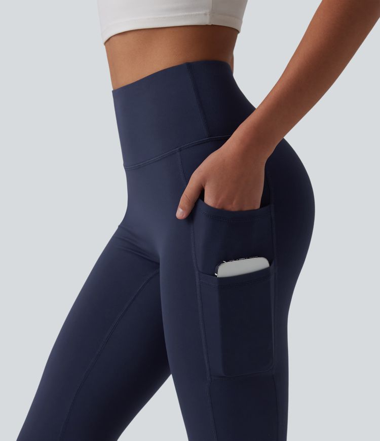 SoftlyZero™ High Waisted Pedal Pusher Yoga Leggings with Pockets-UPF50+