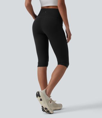 SoftlyZero™ High Waisted Pedal Pusher Yoga Leggings with Pockets-UPF50+