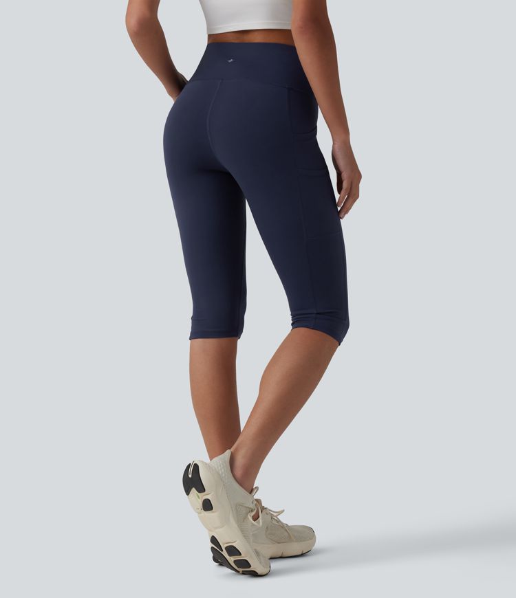 SoftlyZero™ High Waisted Pedal Pusher Yoga Leggings with Pockets-UPF50+