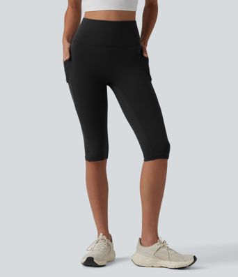 SoftlyZero™ High Waisted Pedal Pusher Yoga Leggings with Pockets-UPF50+