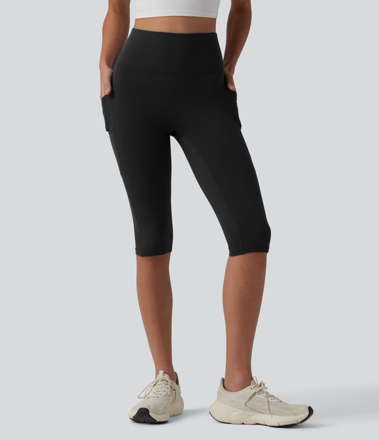 SoftlyZero™ High Waisted Pedal Pusher Yoga Leggings with Pockets-UPF50+