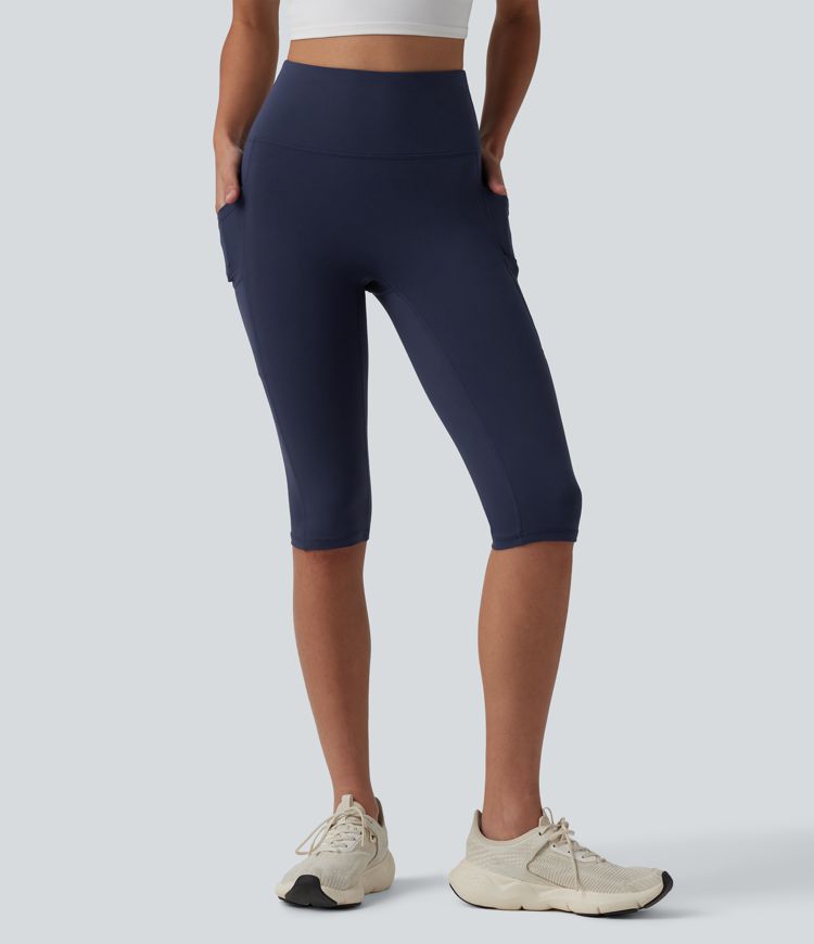 SoftlyZero™ High Waisted Pedal Pusher Yoga Leggings with Pockets-UPF50+