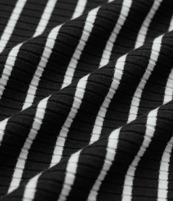 Henley Neck Long Sleeve Stripe Casual Top