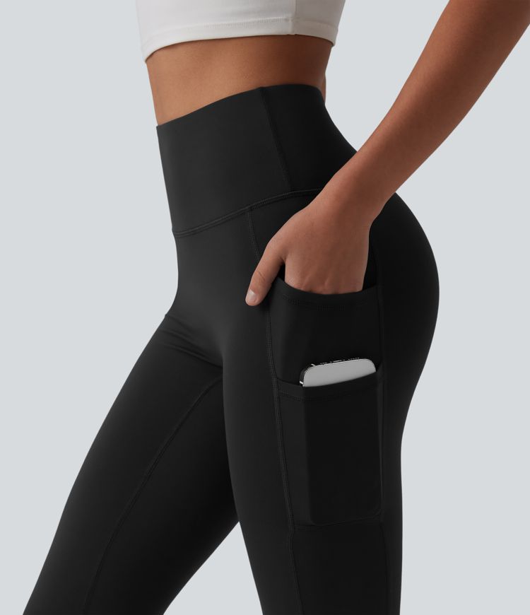 SoftlyZero™ High Waisted Pedal Pusher Yoga Leggings with Pockets-UPF50+