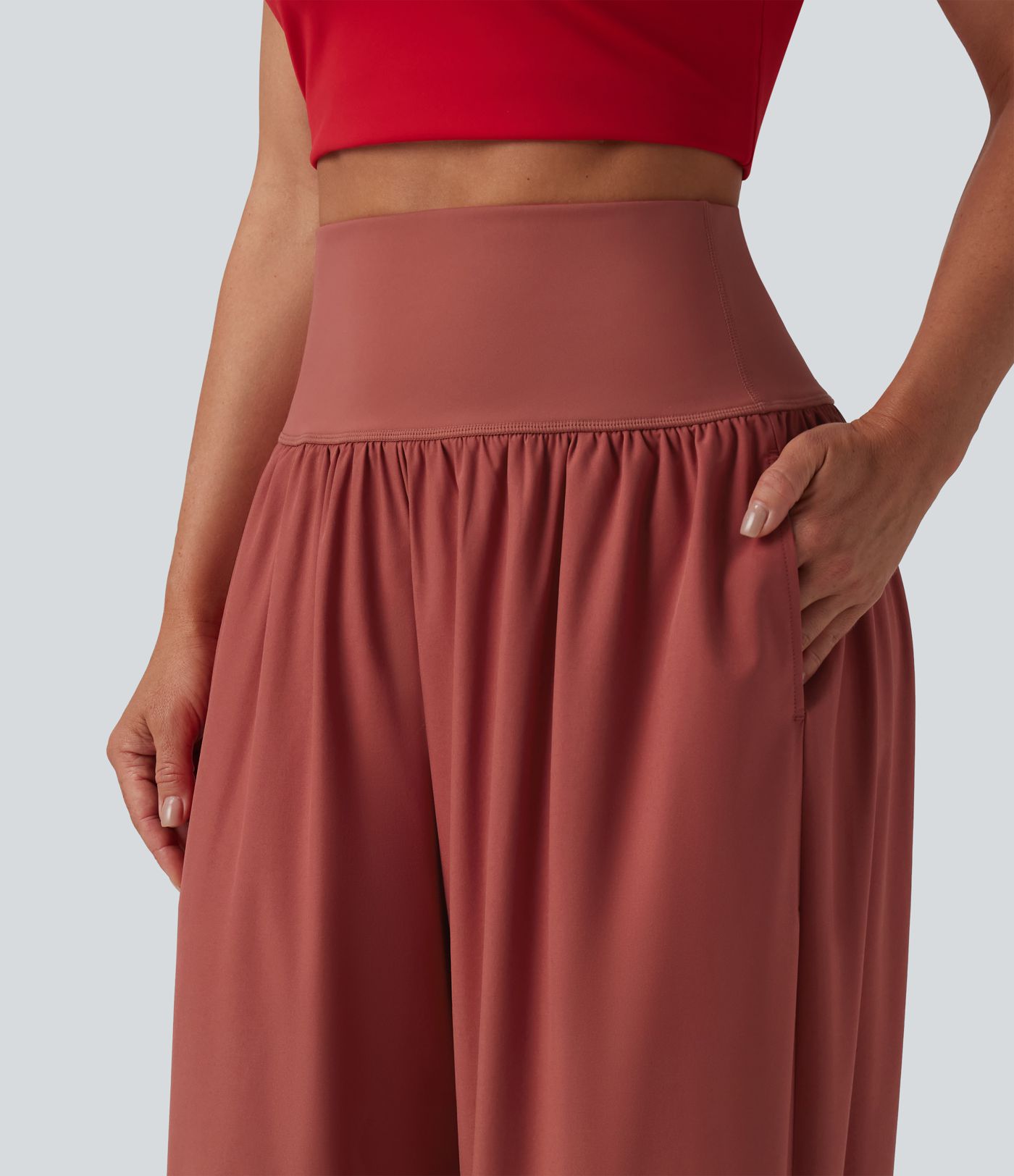 Breezeful™ High Waisted Barrel Leg Quick Dry Yoga Joggers with Pockets