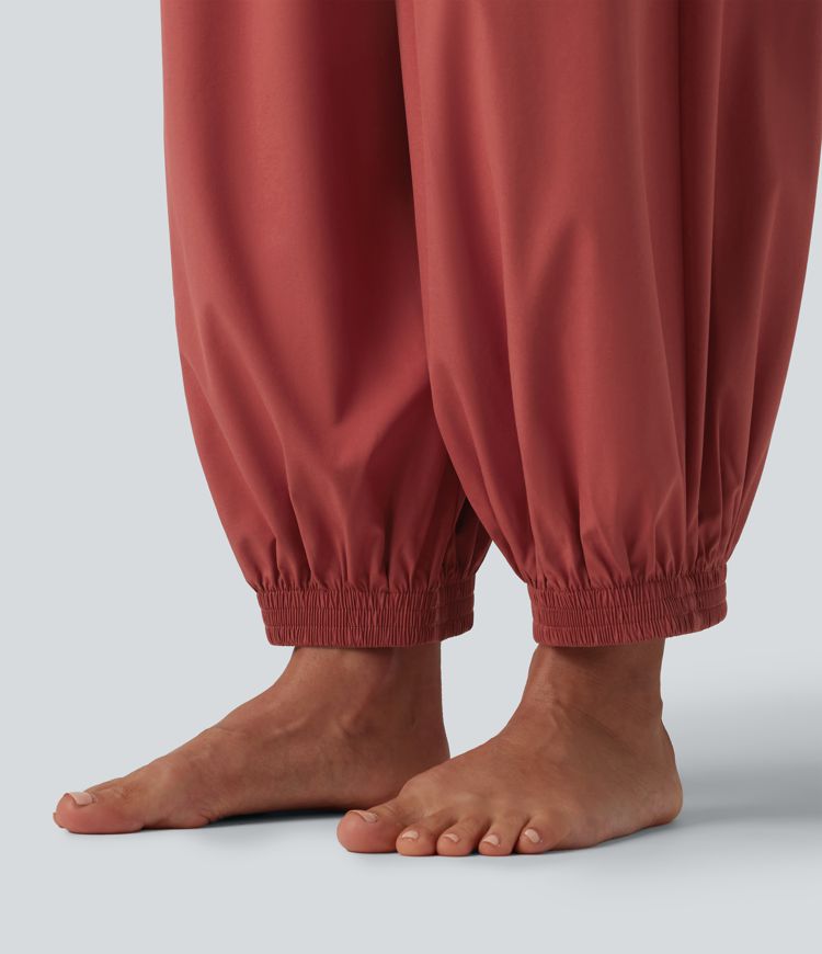 Breezeful™ High Waisted Barrel Leg Quick Dry Yoga Joggers with Pockets