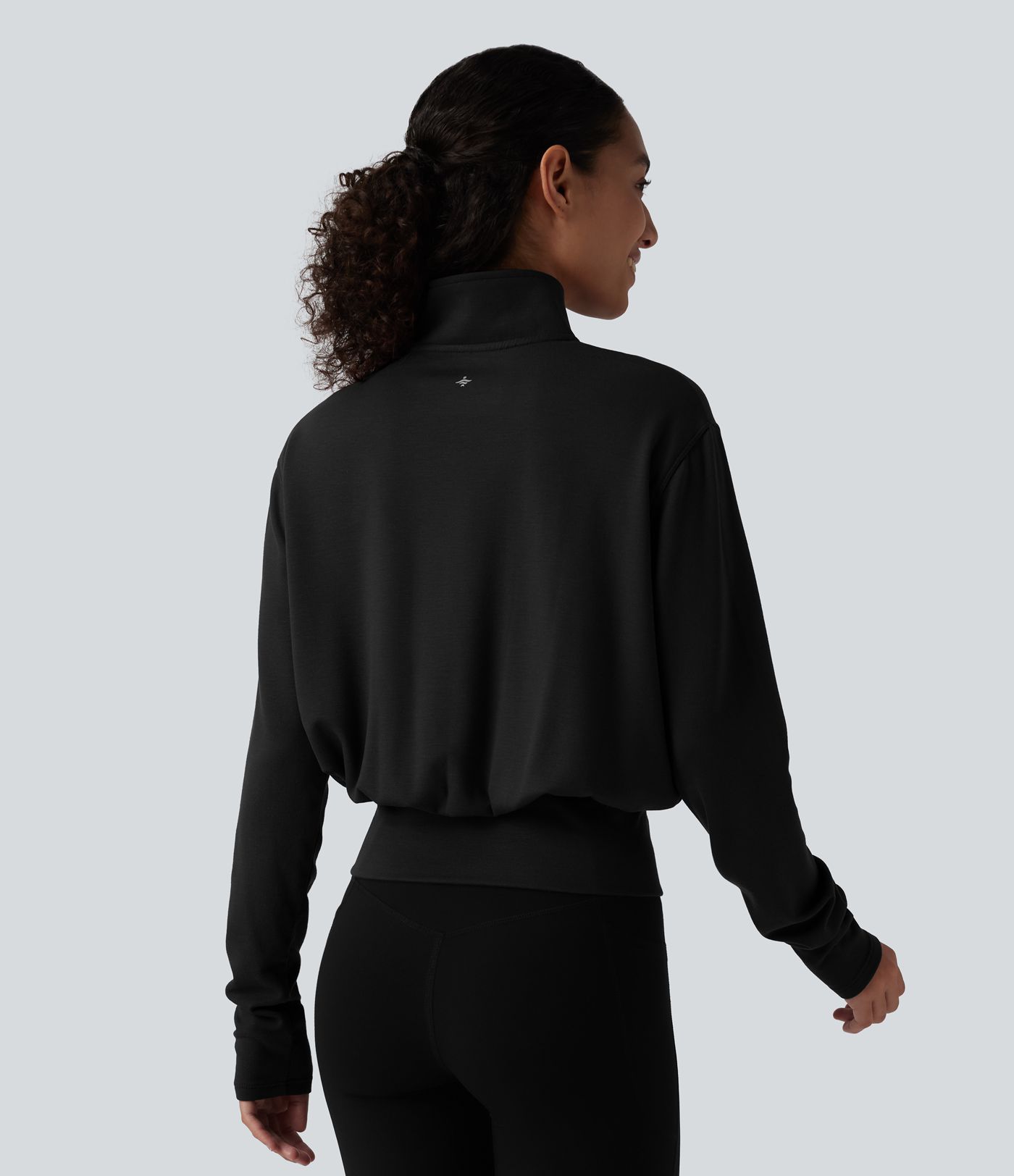 Sweat de travail chauffant Halara HeatCore col cheminée demi-zip manches longues