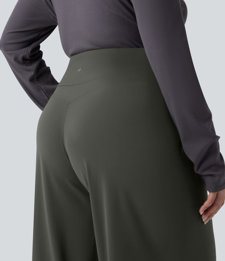 Halara UltraSculpt™ High Waisted Tummy Control Straight Leg Yoga Plus Size Pants with Pockets