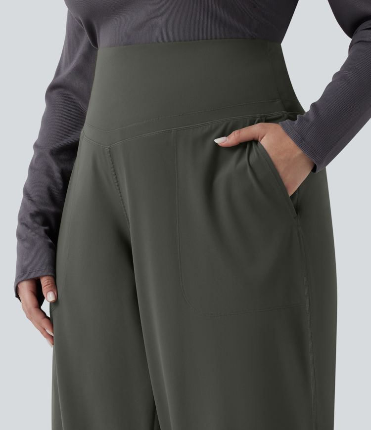 Halara UltraSculpt™ High Waisted Tummy Control Straight Leg Yoga Plus Size Pants with Pockets