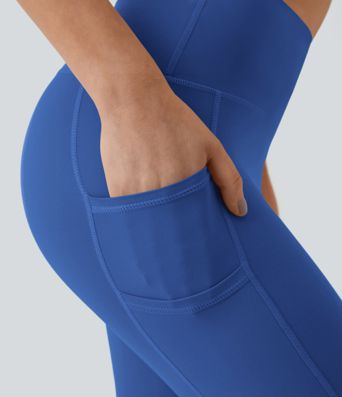 SoftlyZero™ High Waisted Double Pockets Plain Leggings-UPF50+