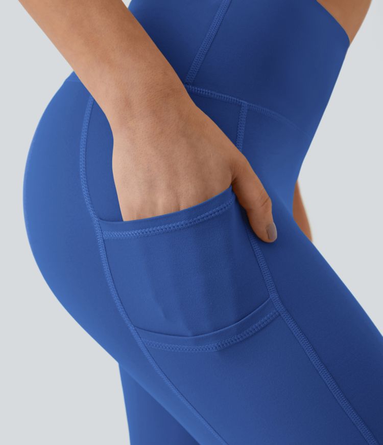 SoftlyZero™ High Waisted Double Pockets Plain Leggings-UPF50+
