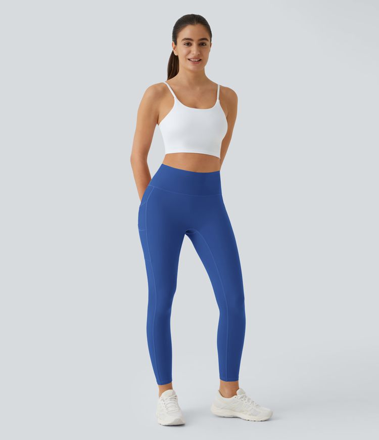 SoftlyZero™ High Waisted Double Pockets Plain Leggings-UPF50+