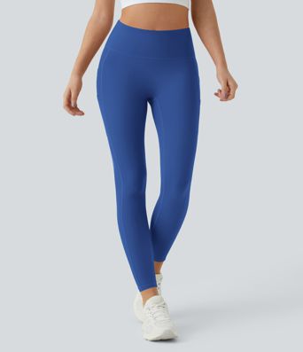 SoftlyZero™ High Waisted Double Pockets Plain Leggings-UPF50+