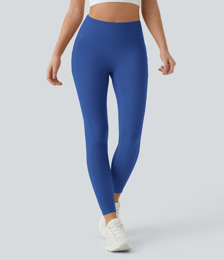 SoftlyZero™ High Waisted Double Pockets Plain Leggings-UPF50+