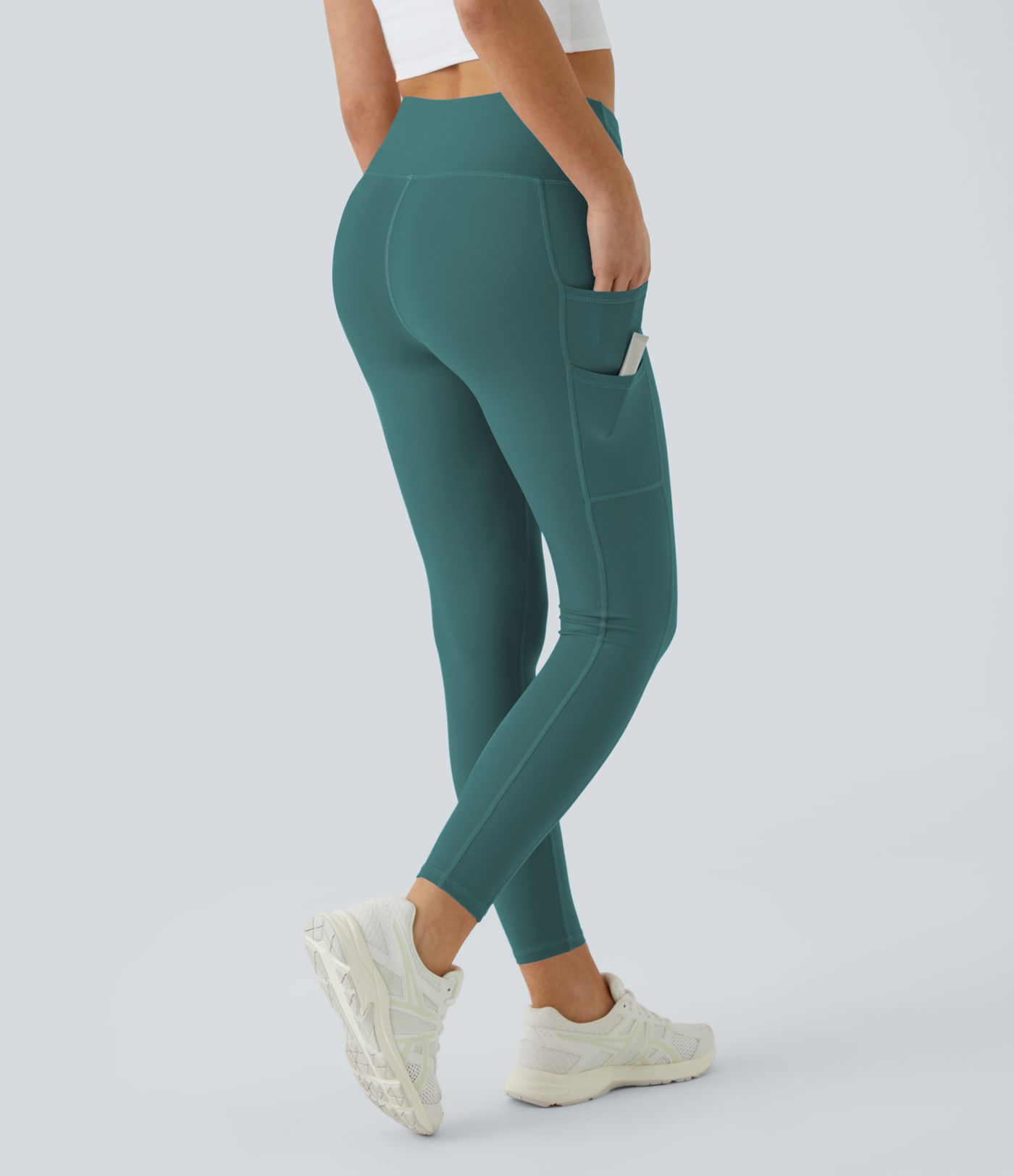 SoftlyZero™ High Waisted Double Pockets Plain Leggings-UPF50+