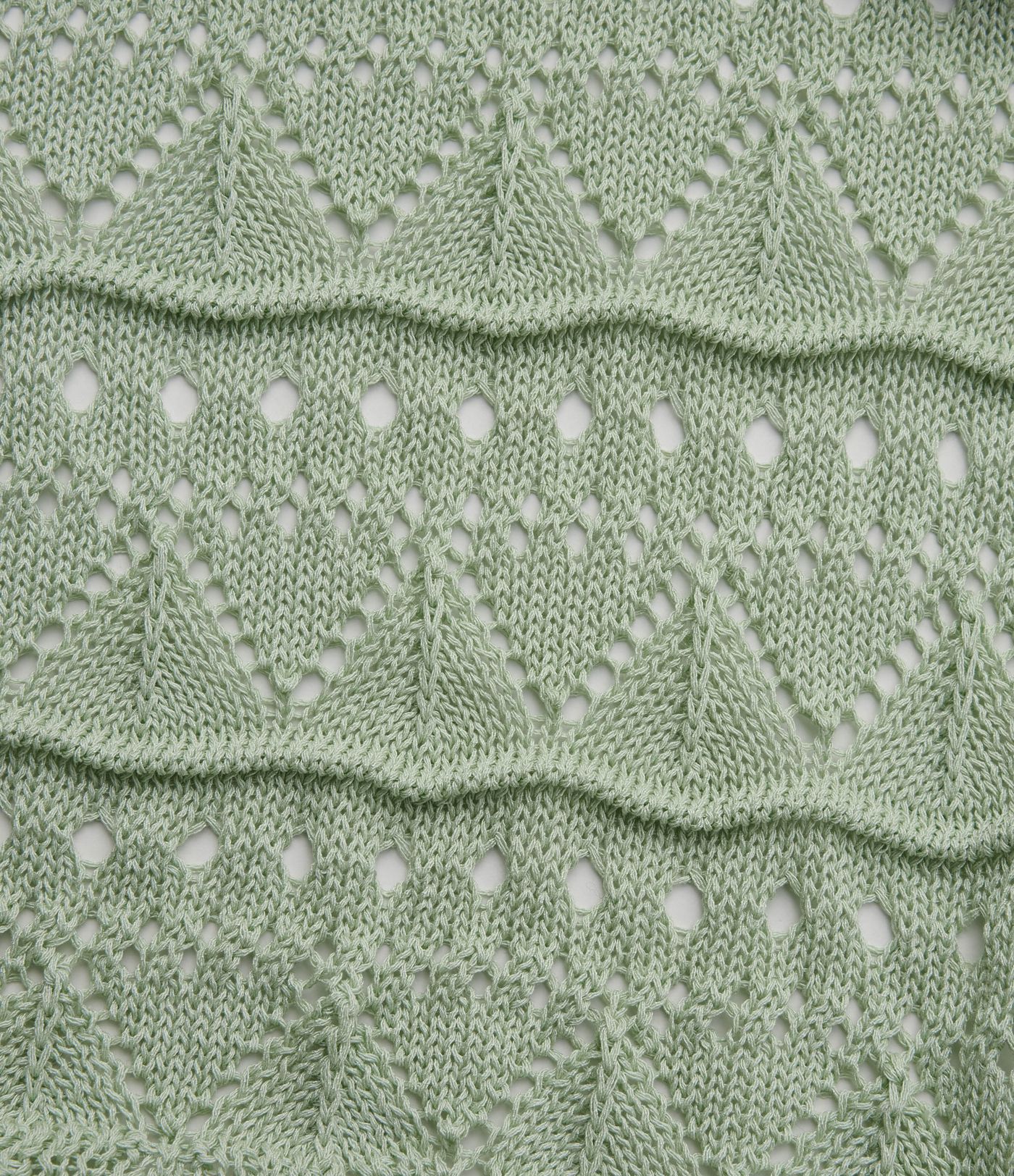 V-neck Short Sleeve Scallop Hem Crochet Resort Cardigan