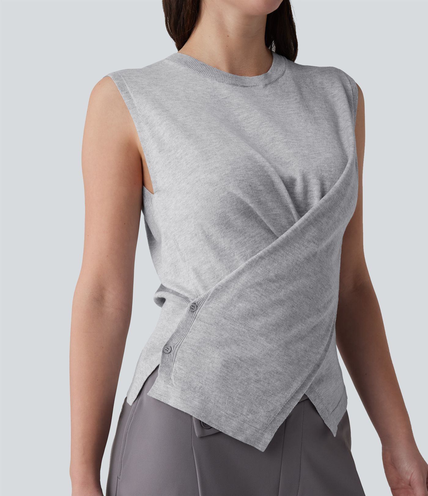 Round Neck Casual Jumper Vest