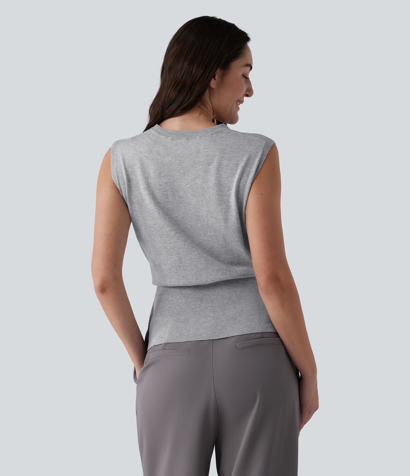 Round Neck Casual Jumper Vest