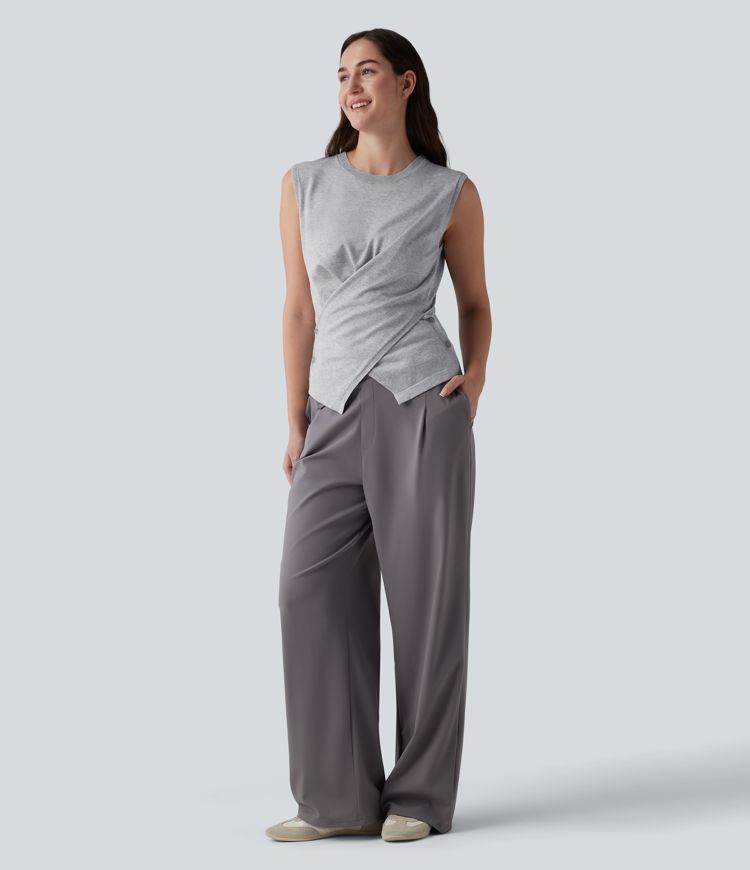 Round Neck Casual Jumper Vest