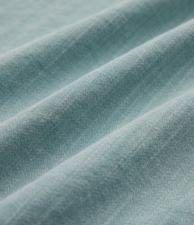 Long Sleeve Linen-Feel Shirt with Pocket