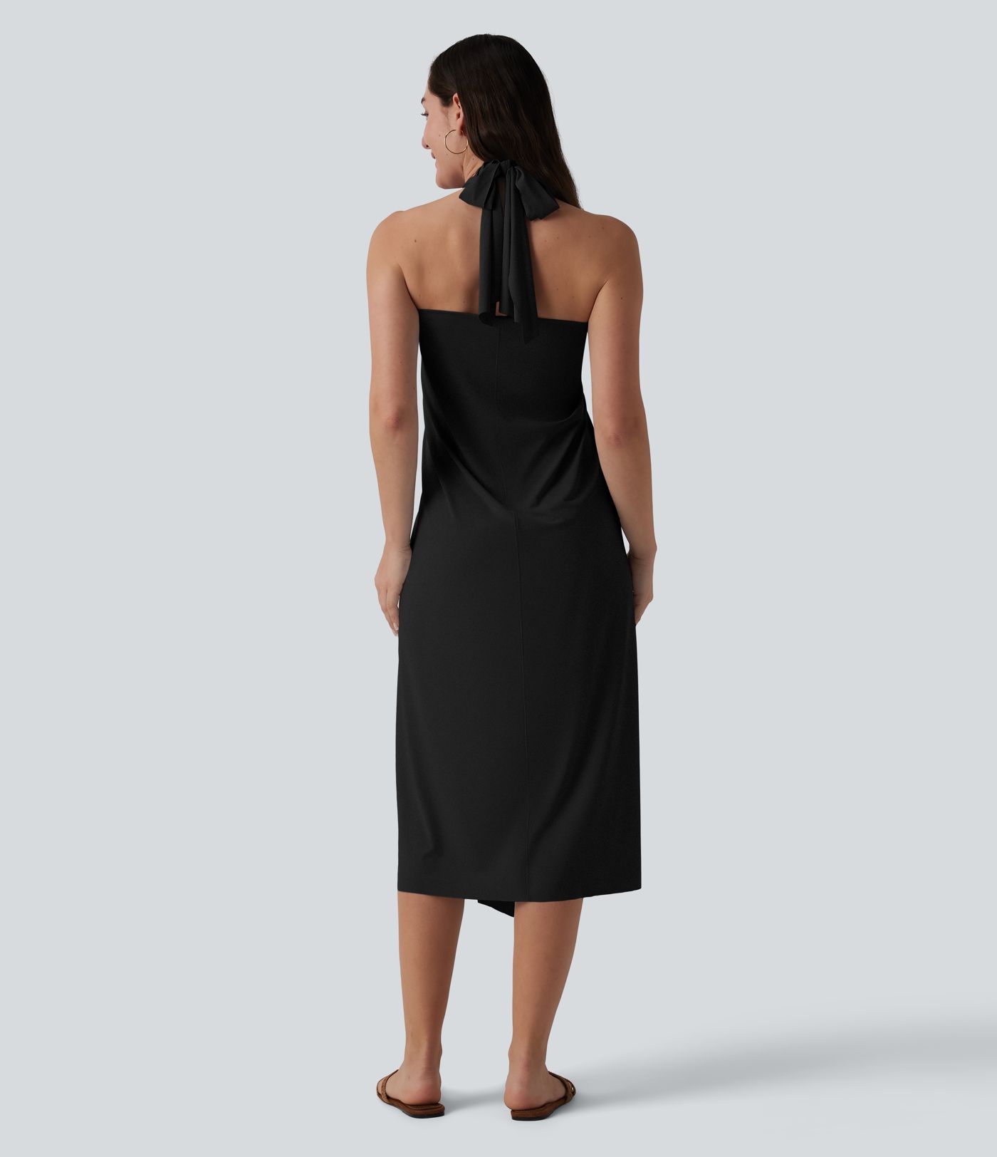 V Neck Tie Back Maxi Dress V Neck Tie Back Maxi Dress