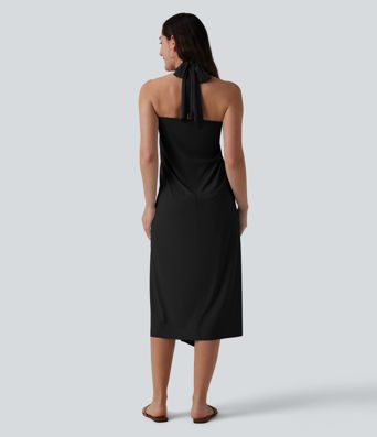 V Neck Tie Back Maxi Dress V Neck Tie Back Maxi Dress