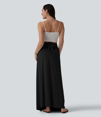 V Neck Tie Back Maxi Dress V Neck Tie Back Maxi Dress