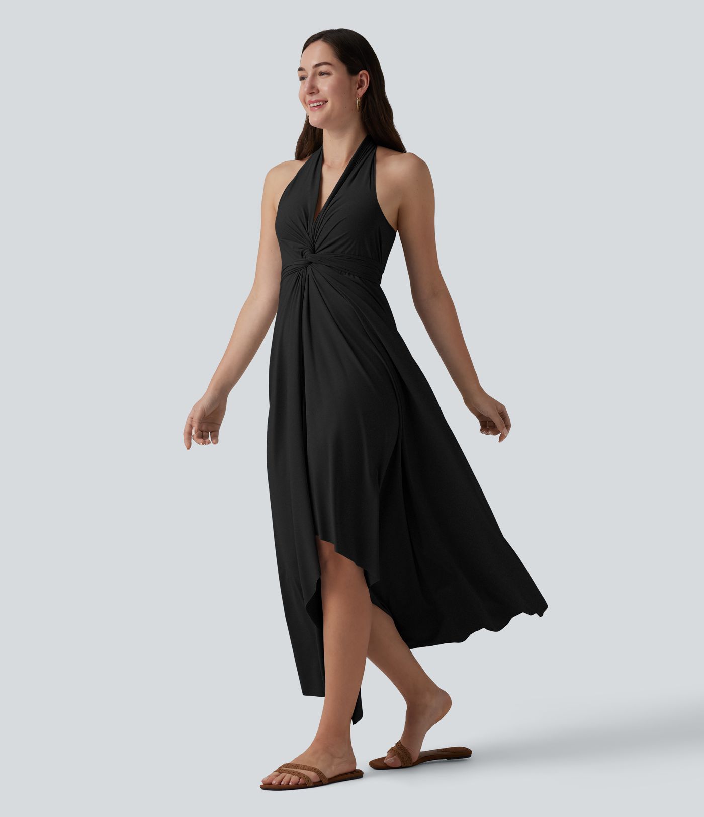 V Neck Tie Back Maxi Dress V Neck Tie Back Maxi Dress