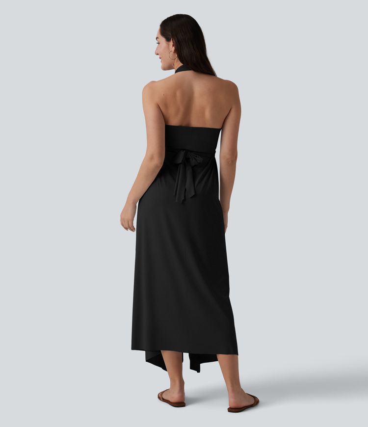 V Neck Tie Back Maxi Dress V Neck Tie Back Maxi Dress