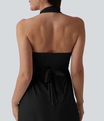 V Neck Tie Back Maxi Dress V Neck Tie Back Maxi Dress