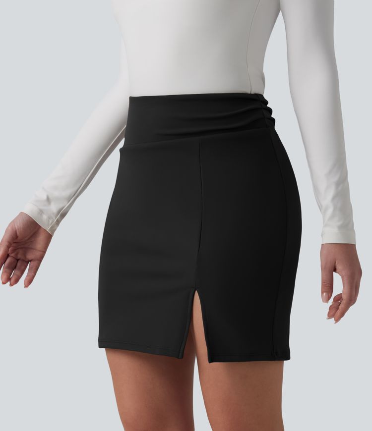 DayStretch High Waisted Bodycon 2-in-1 Mini Work Skirt