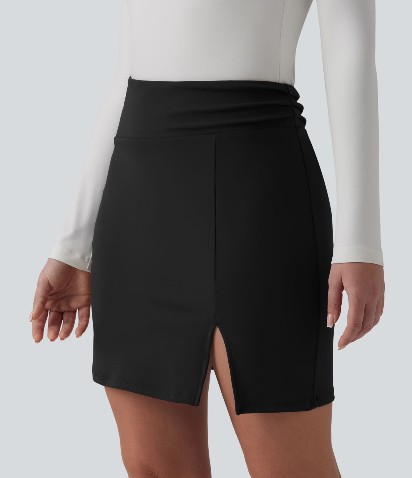 DayStretch High Waisted Bodycon 2-in-1 Mini Work Skirt